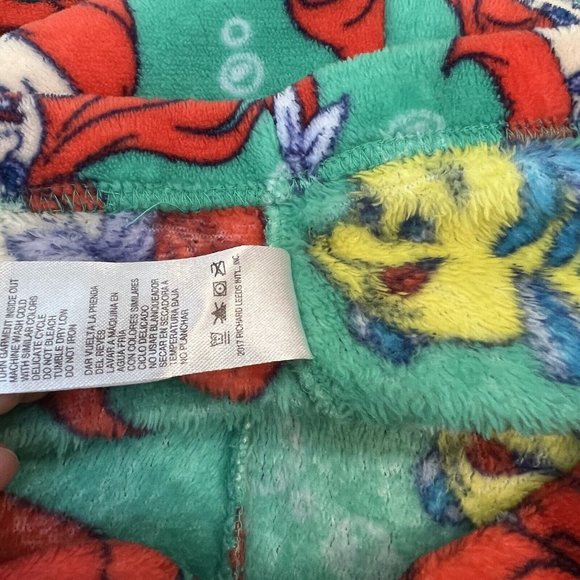 Disney Ariel Little Mermaid Fluffy Jogger Pajamas Size Xsmall XS - Picture 6 of 6